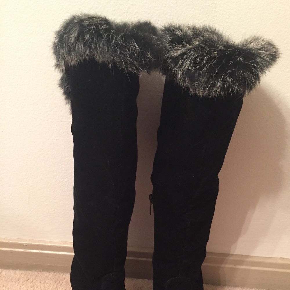 Knee high boots .